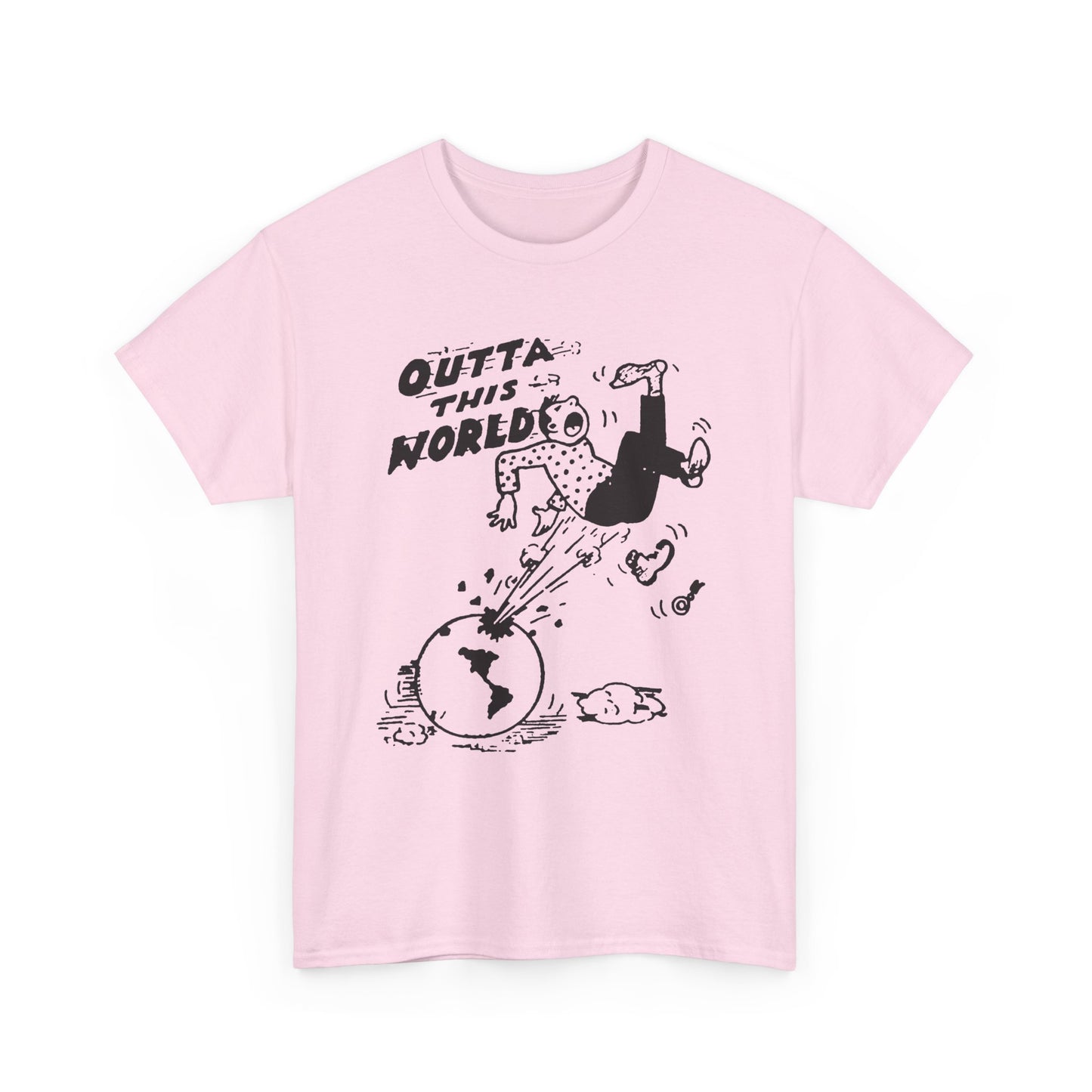 mid century burlesque advertising image outta this world tshirt