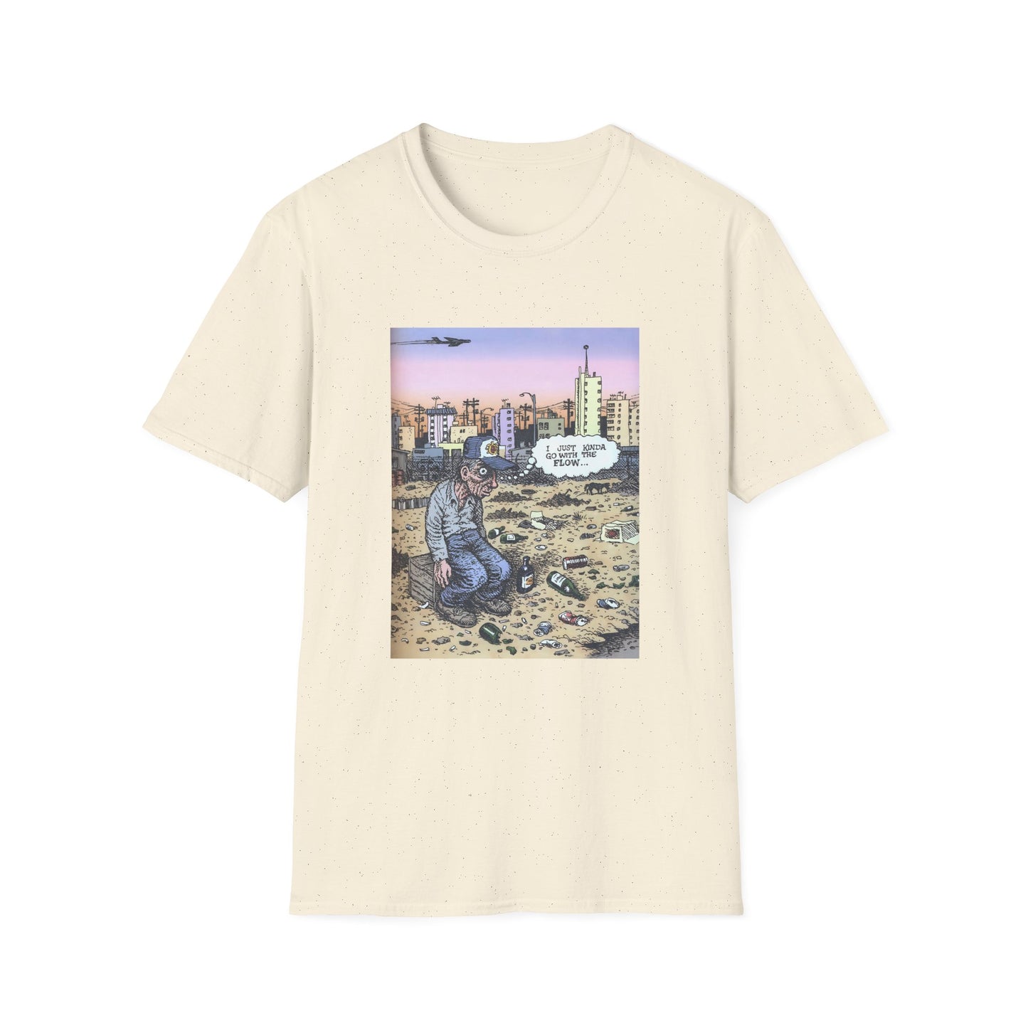 r. crumb i just kinda go with the flow tshirt