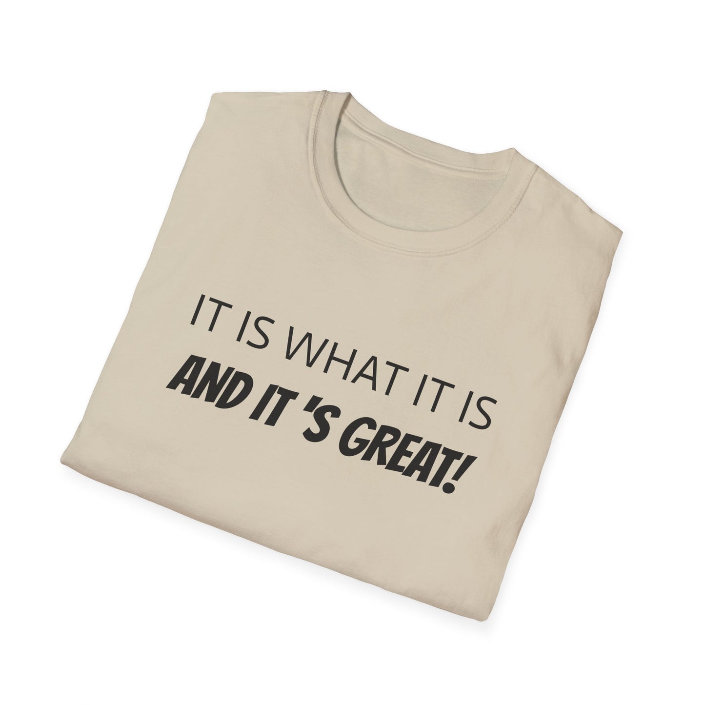 it is what it is and it's great! tshirt