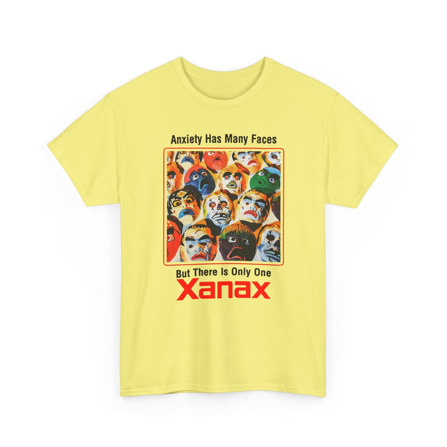 vintage xanax anxiety has many faces but there is only one tshirt
