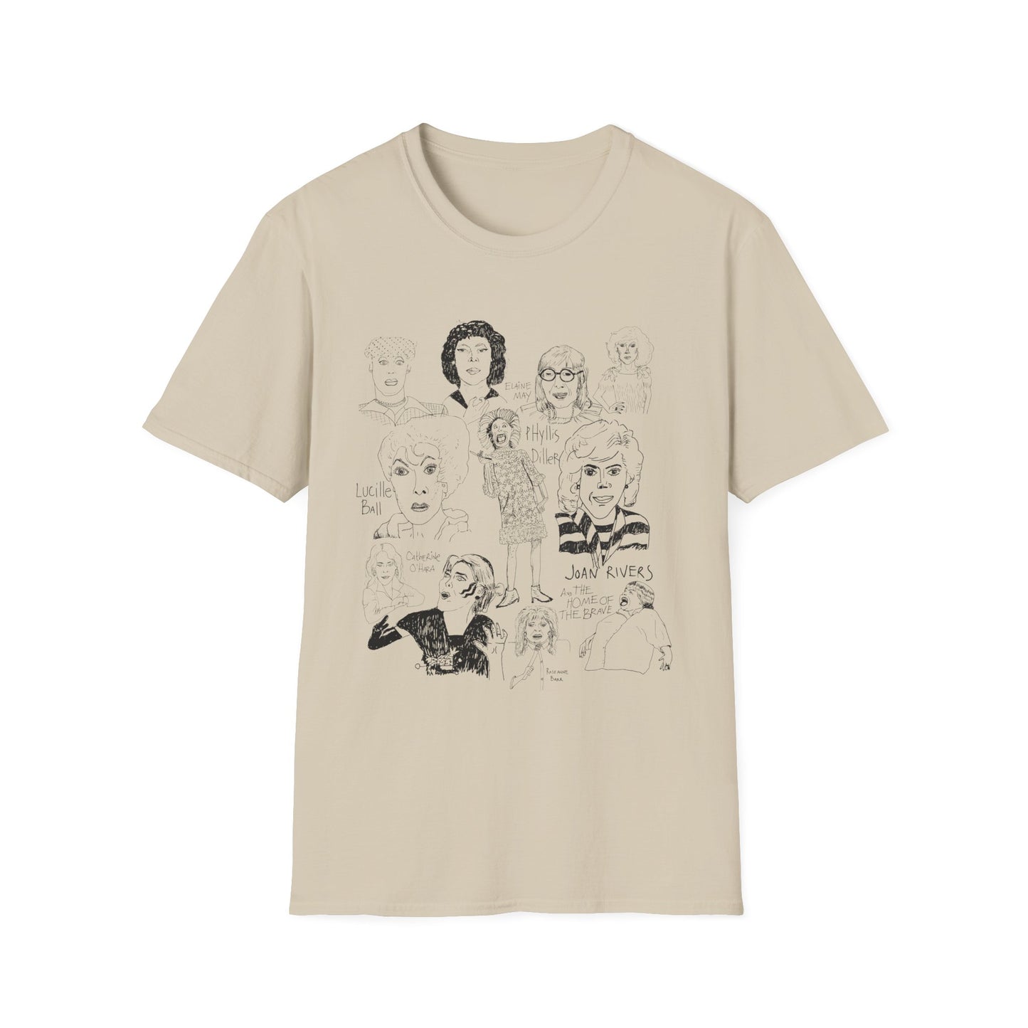 original drawing women of comedy collage tshirt