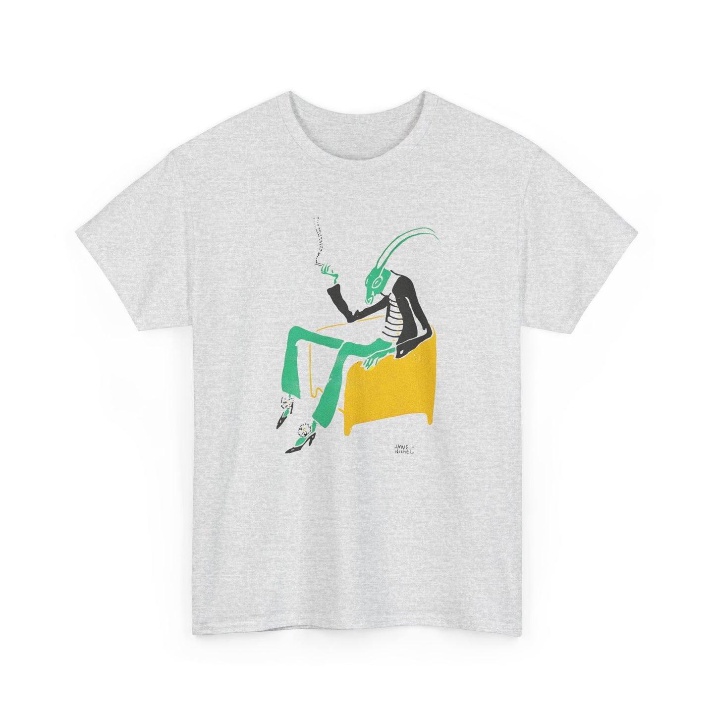1911 cricket in an armchair painting by ludwig heinrich jungnickel reproduction tshirt