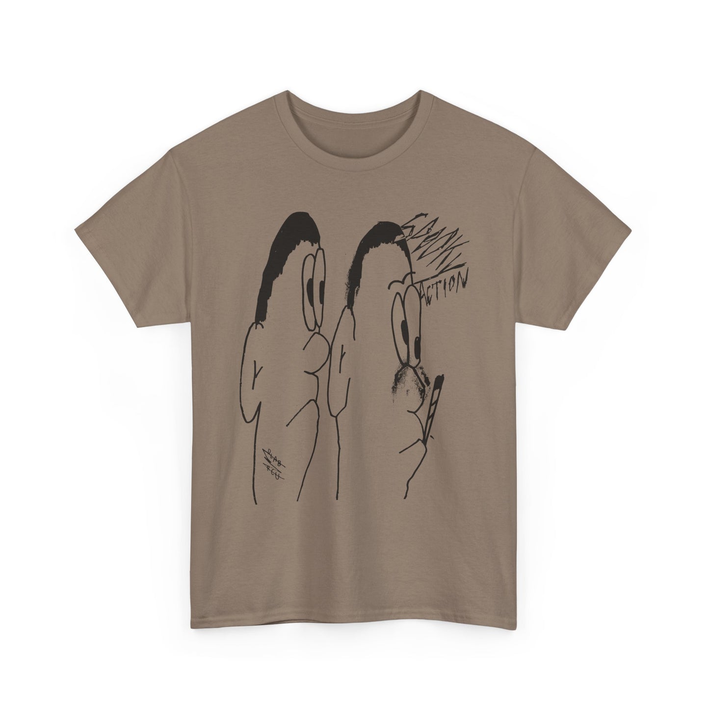 vintage norweigan weird doodle spooky action reproduction tshirt