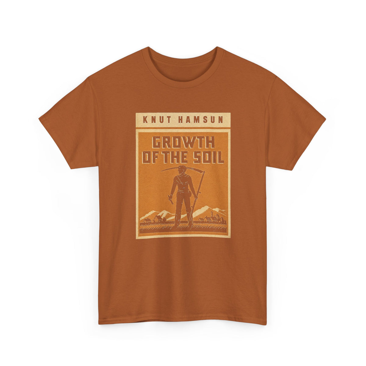 knut hamsen 1917 growth of the soil book cover tshirt