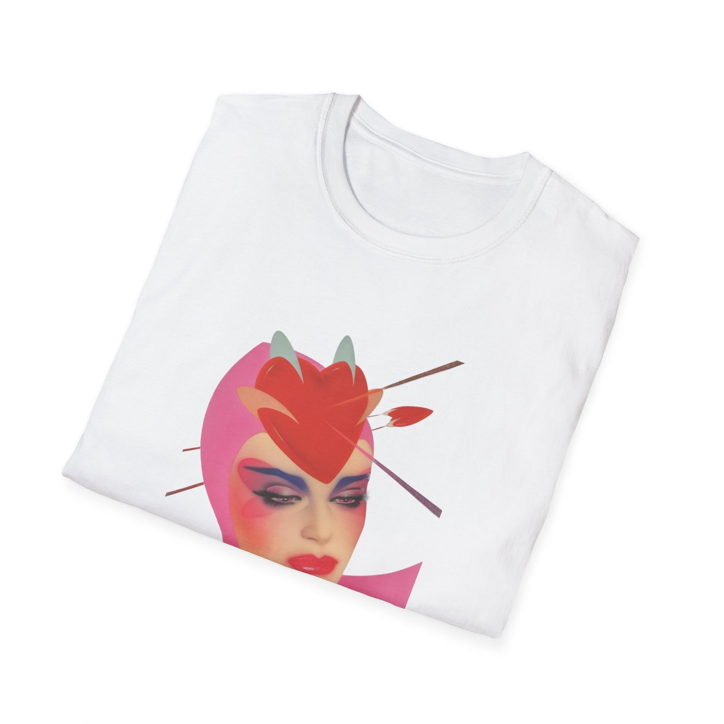 1980 pater sato illustration space hearts tshirt