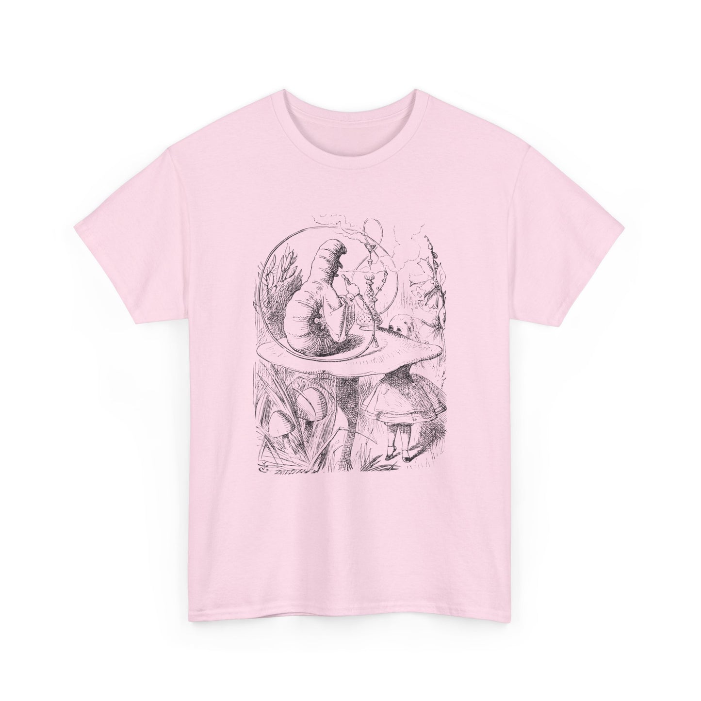 1865 alice's adventures in wonderland illustration by john tennial caterpillar tshirt