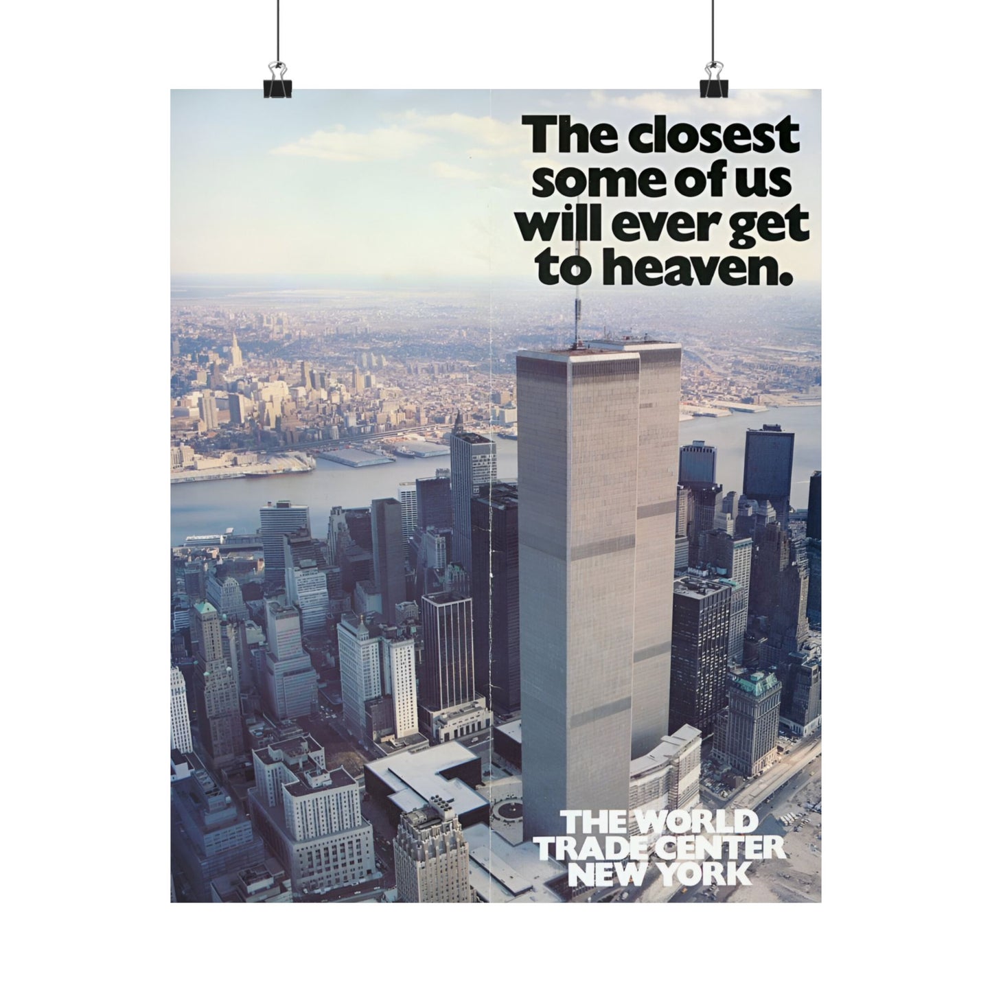 world trade center vintage 1980 pamphlet reproduction matte vertical poster