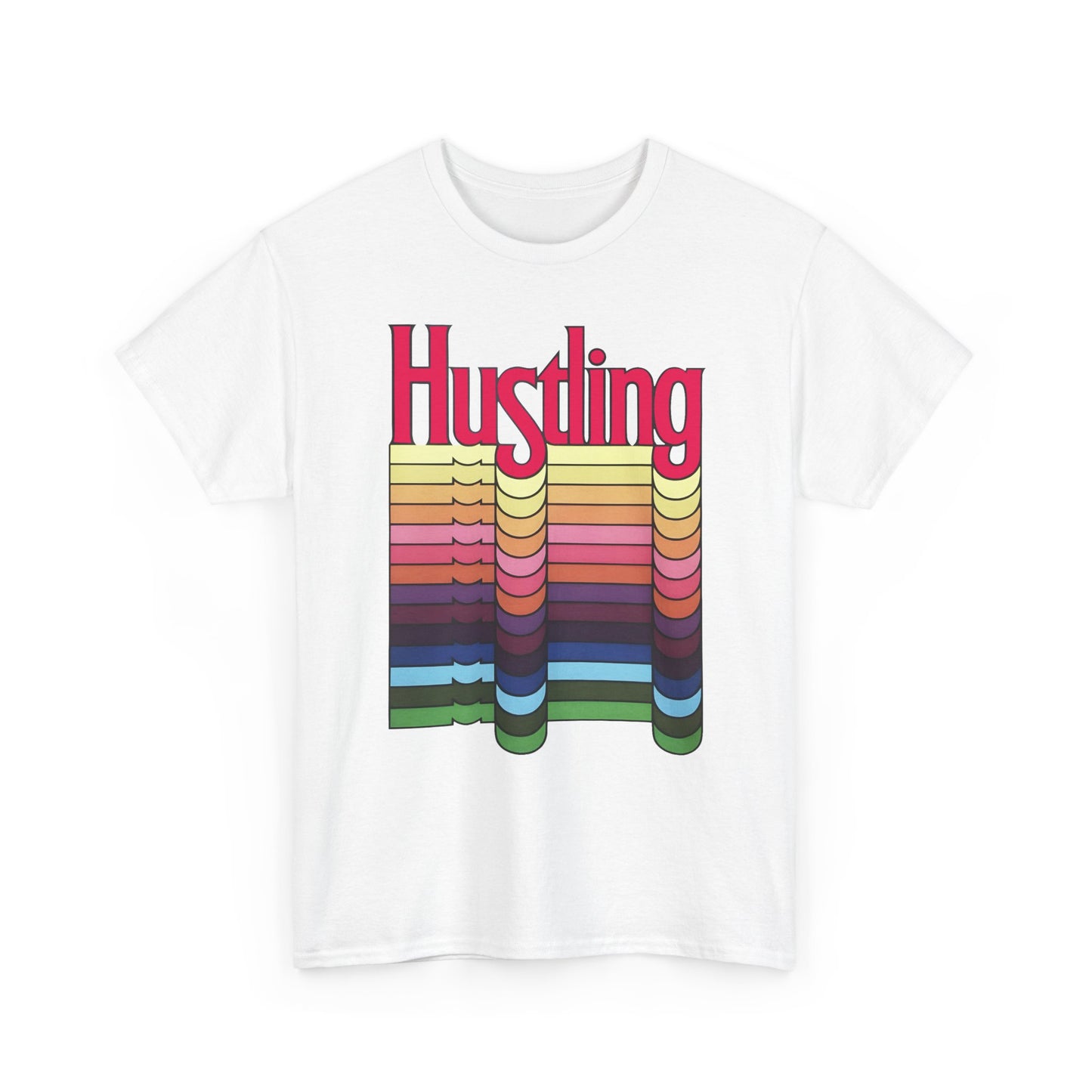 1977 hustling by graphic designer milton glaser reproduction tshirt
