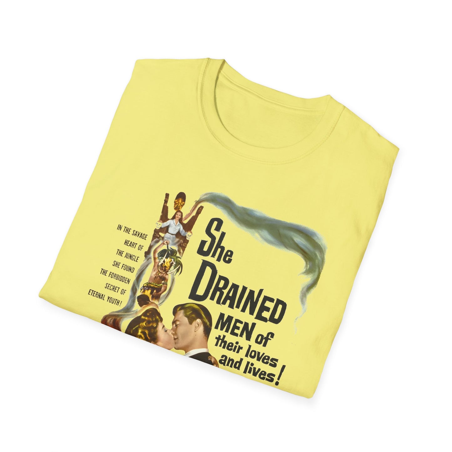 1960 low budget horror rejuvenation film the leech woman movie poster tshirt