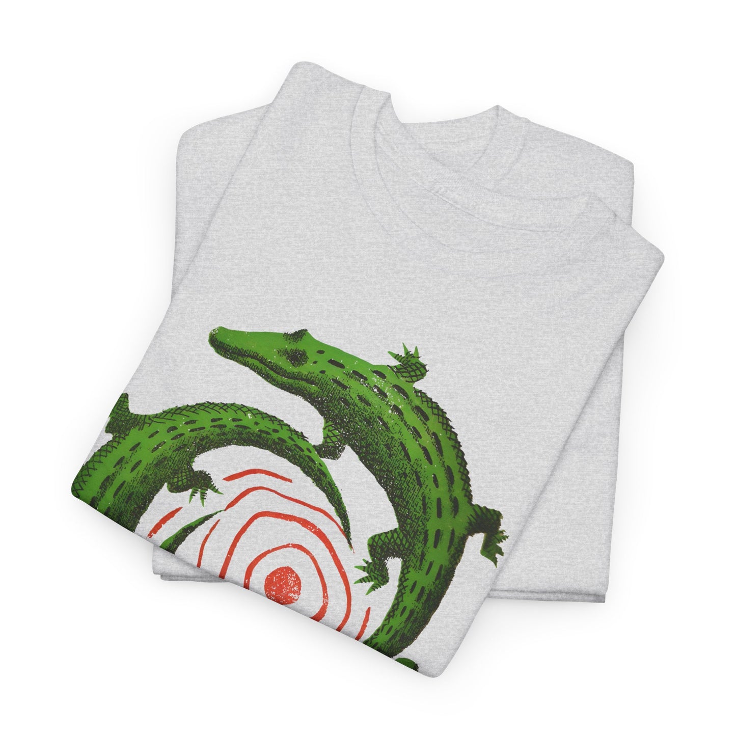 mid century manolo prieto three alligators swirl book cover tshirt