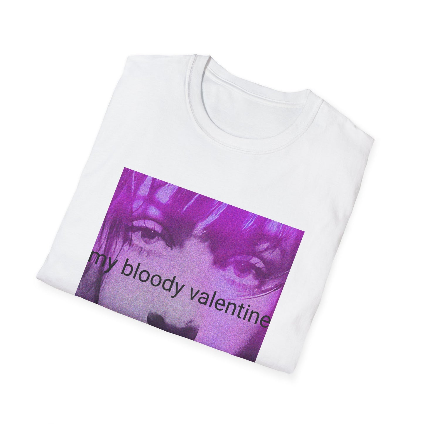 my bloody valentine belinda butcher close up in purple tshirt