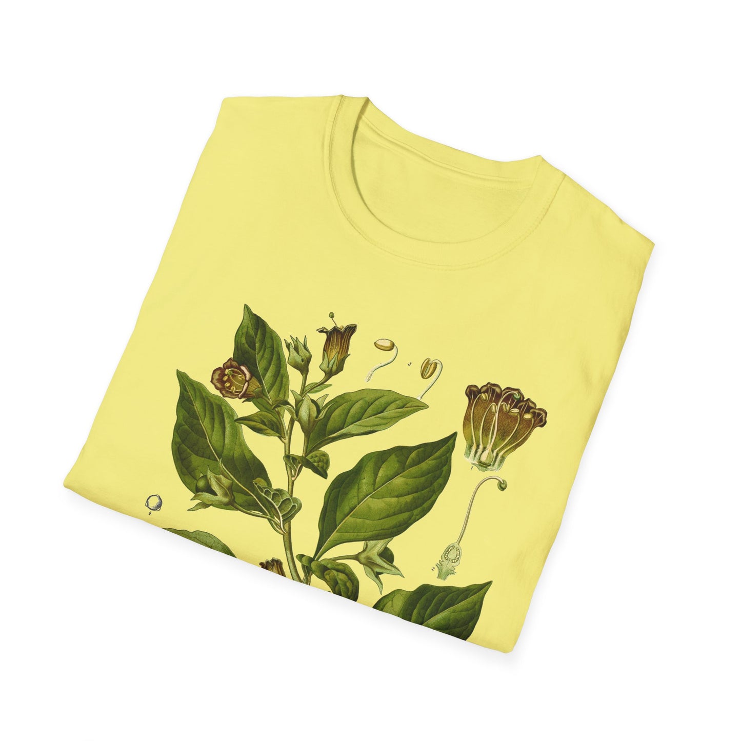 1887 botanical print from kohler's plants by hermann adolph kohler featuring atropa belladonna or deadly nightshade tshirt