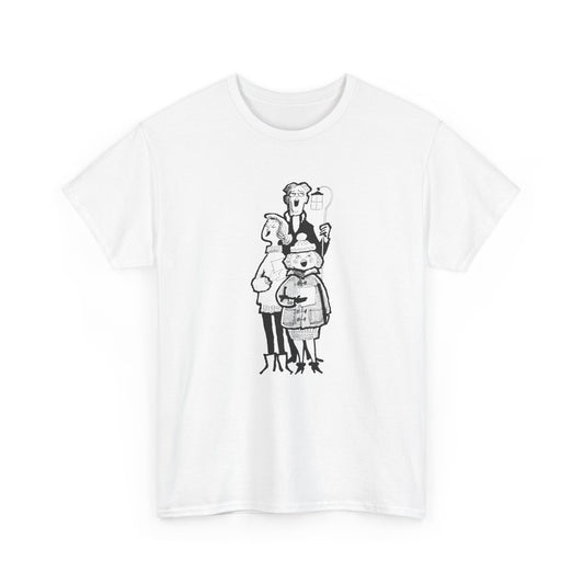 vintage 1960s caroling illustration reproduction tshirt