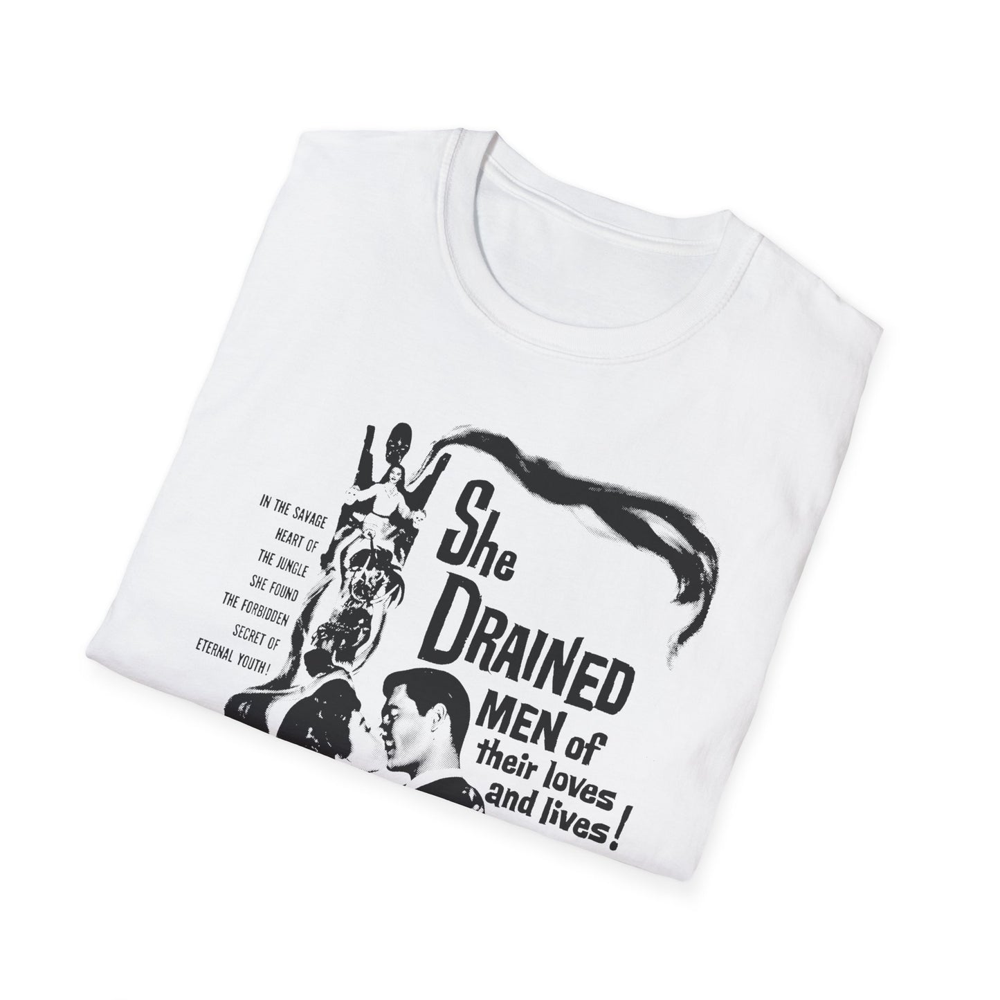 1960 low budget horror rejuvenation film the leech woman movie poster tshirt