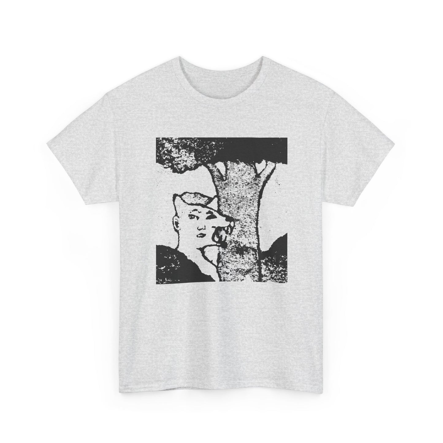 mid twentieth century the boy and the dog illusion artwork reproduction tshirt