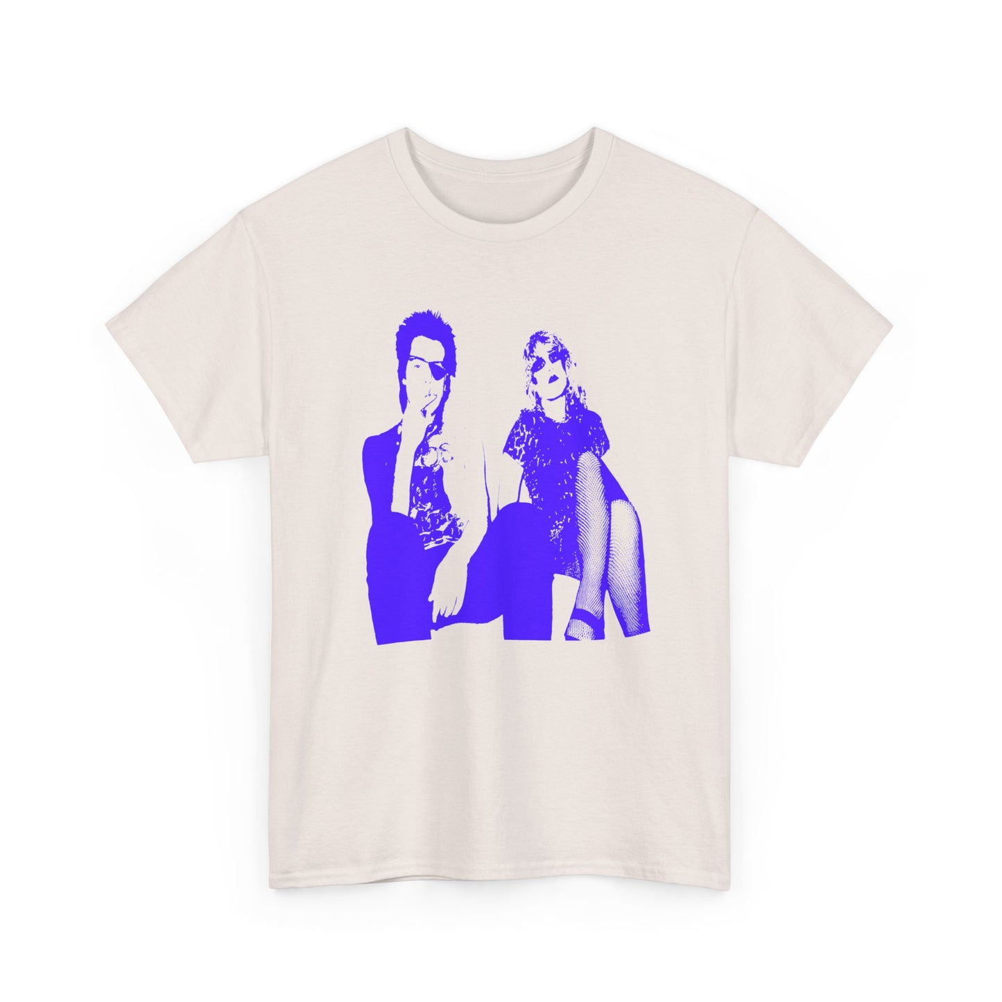 the real sid and nancy purple/blue stencil fan art tshirt