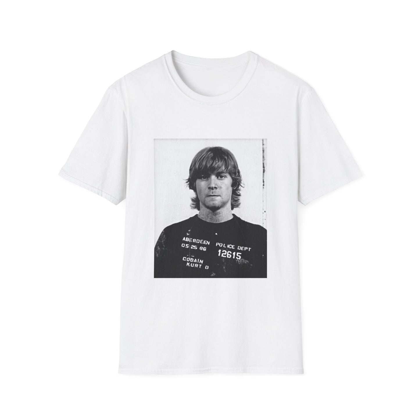 kurt cobain mugshot tshirt