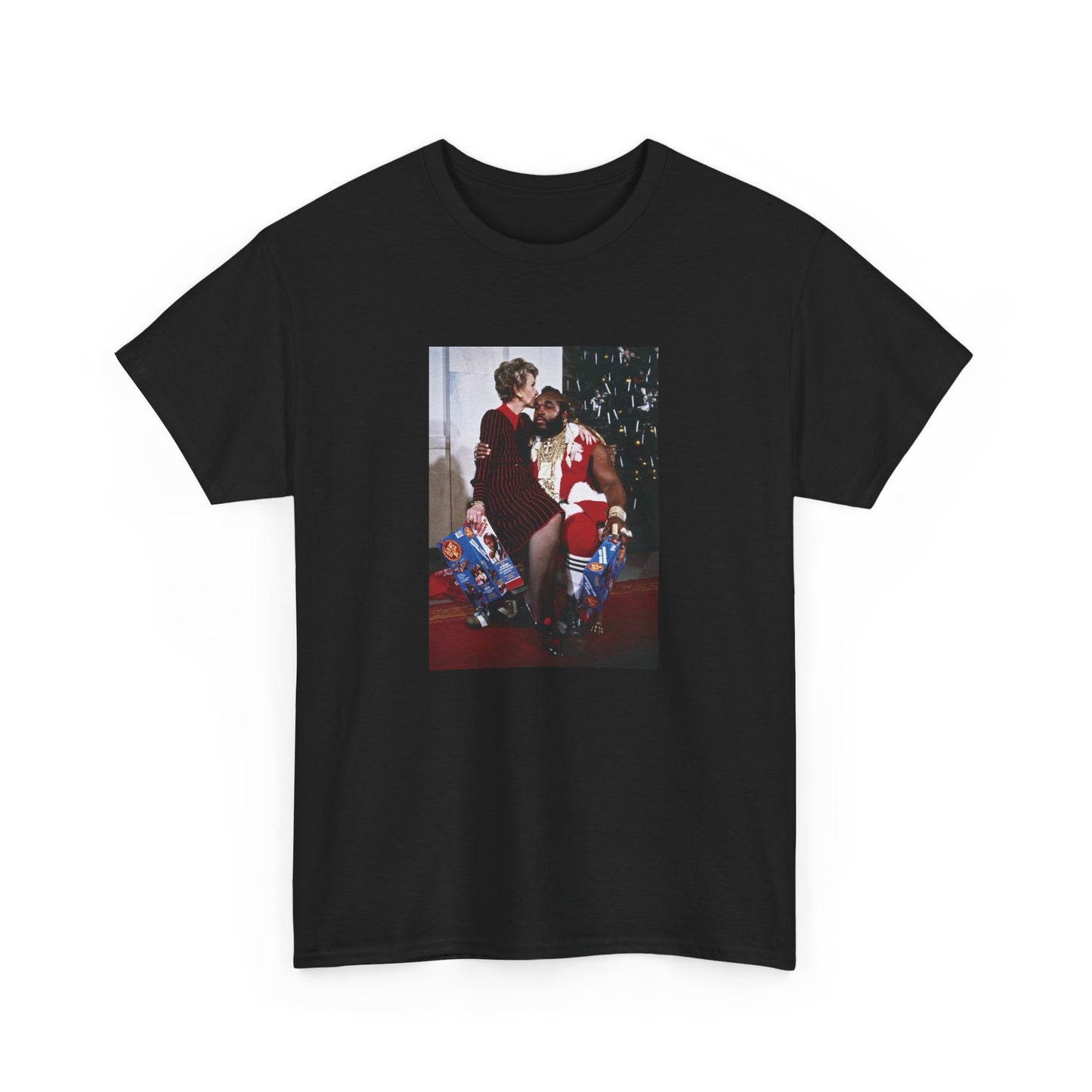 1983 photo of mr. T and nancy reagan in the whitehouse the tshirt