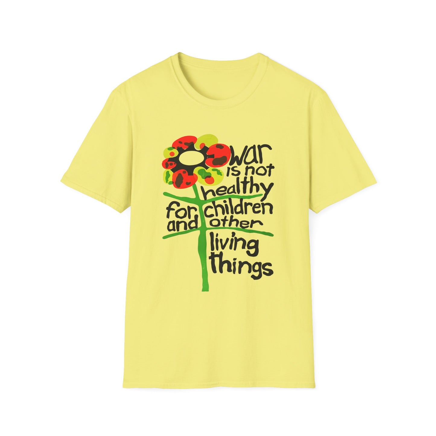 war is not healthy for children and other living things 1970s vietnam anti war poster tshirt