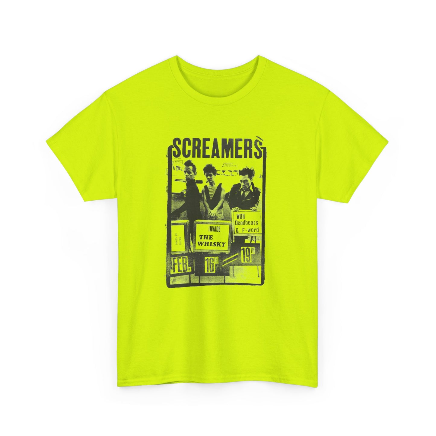 screamers, deadbeats, f-word show at the whiskey-a-go-go in west hollywood february 1978 show poster tshirt
