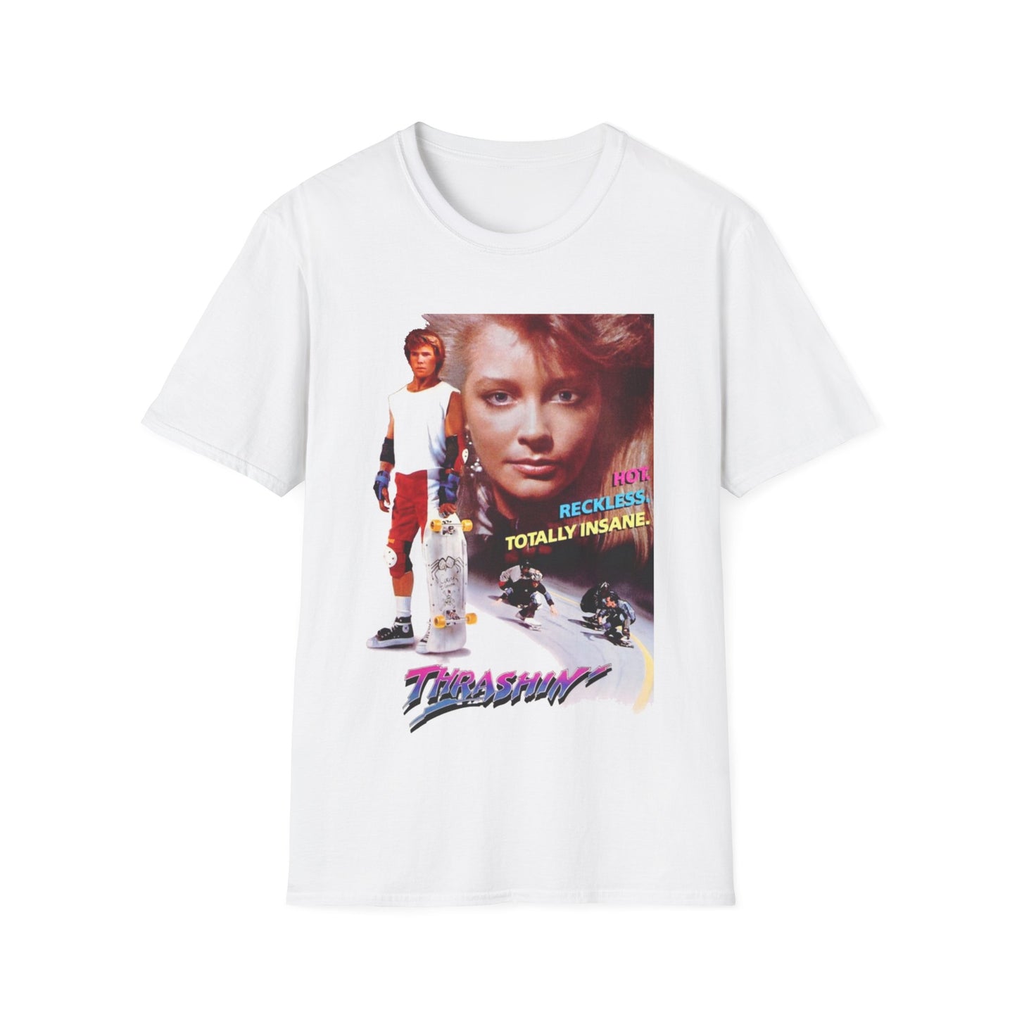 thrashin' 1986 skater gang movie poster tshirt