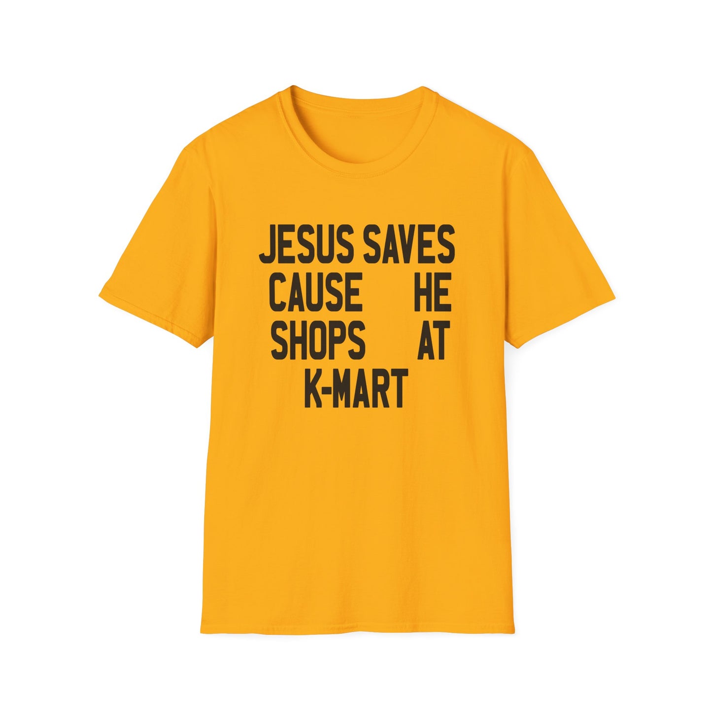 jesus saves cause he shops at kmart tshirt