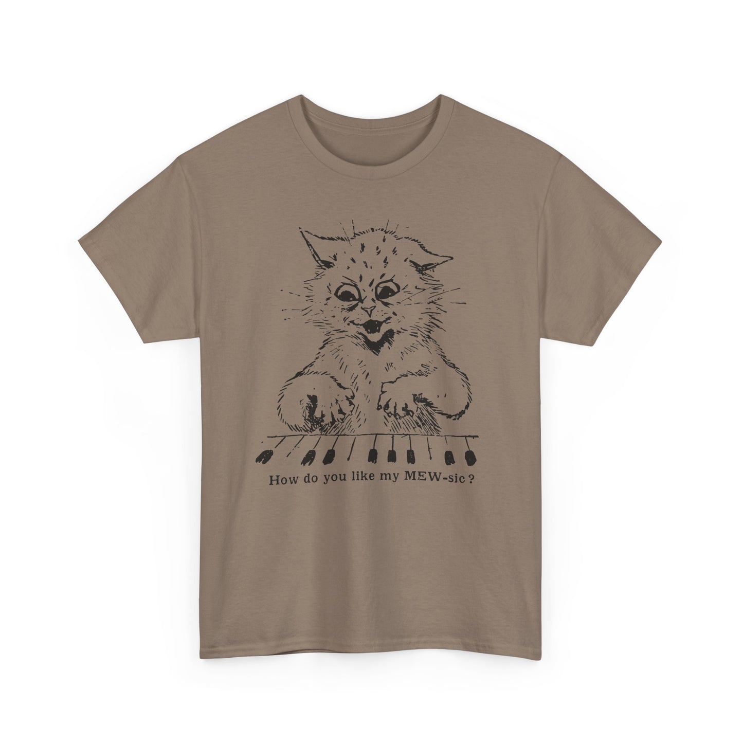 louis wain cat sketch how do you like my mew-sic? tshirt