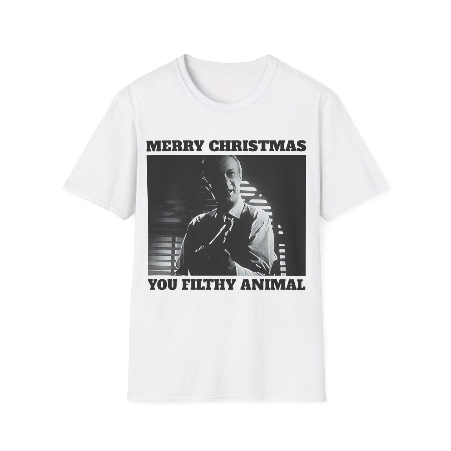 home alone gangster movie merry christmas you filthy animal christmas colours and a happy new year on the back tshirt