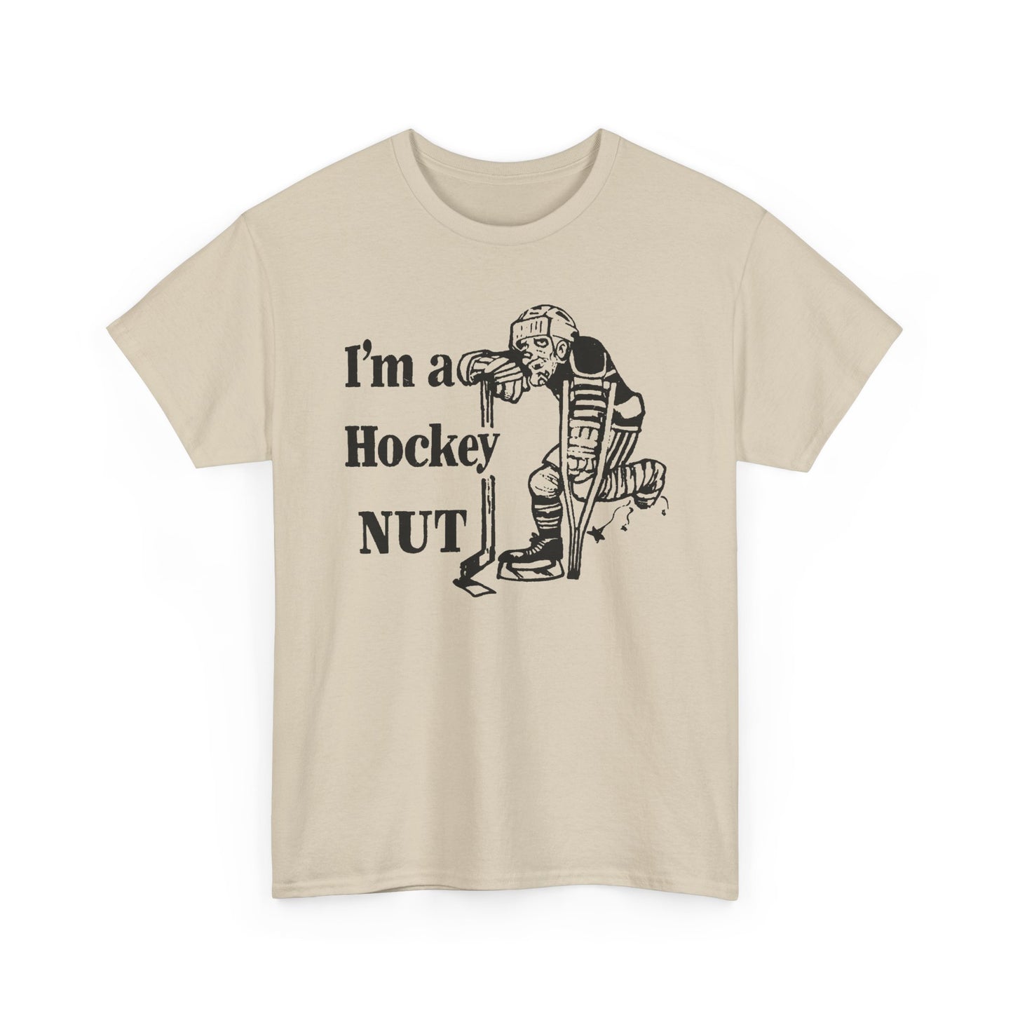 vintage canadian i'm a hockey nut graphic reproduction tshirt