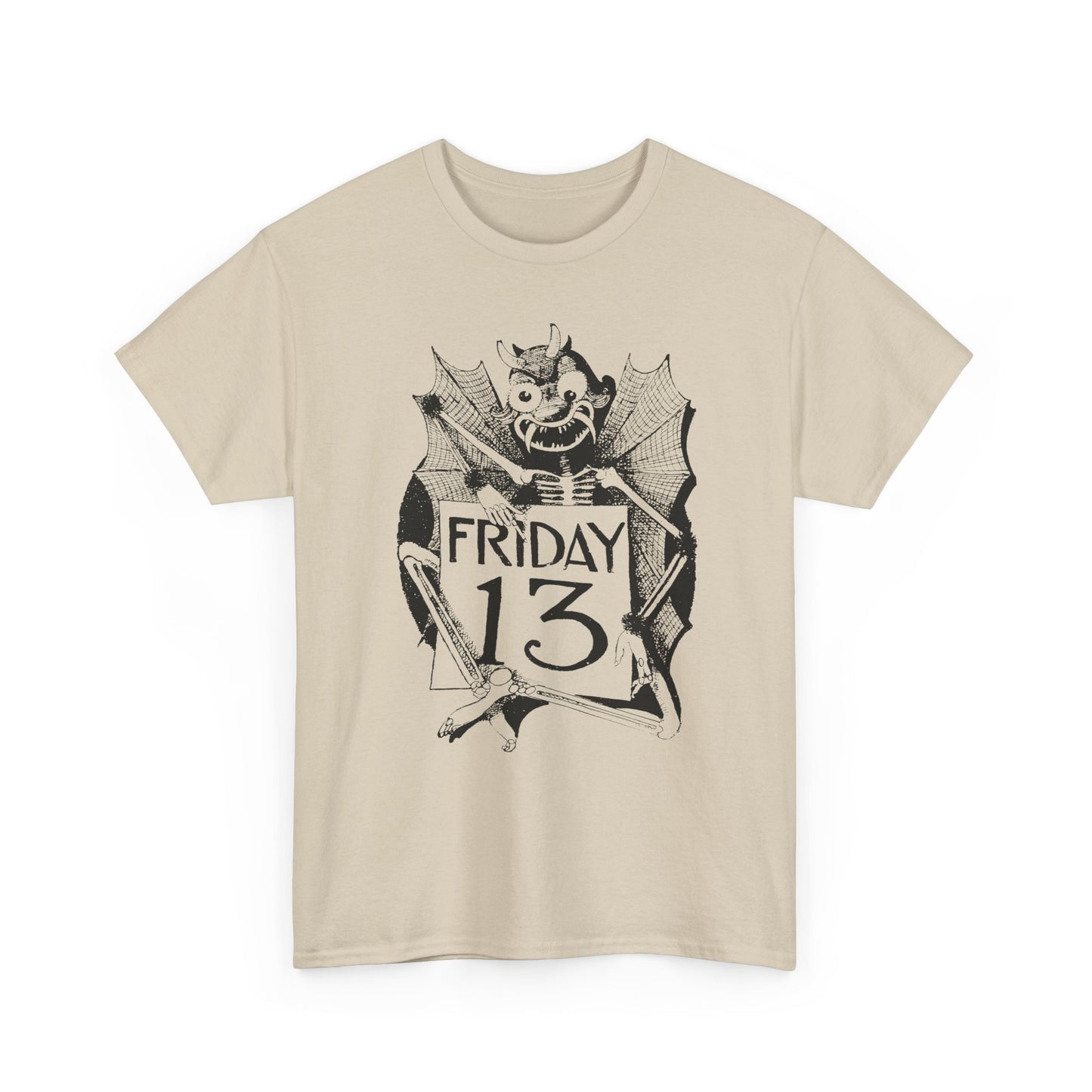 early 1900s friday the 13th jinx illustration reproduction tshirt