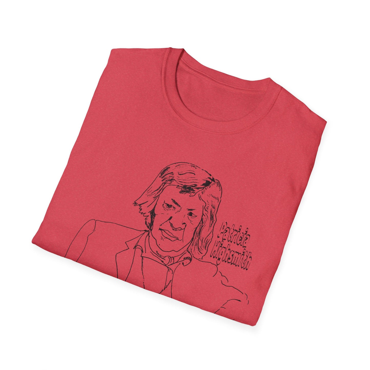 original drawing of patricia highsmith "I find the public passion for justice quite boring and artificial."