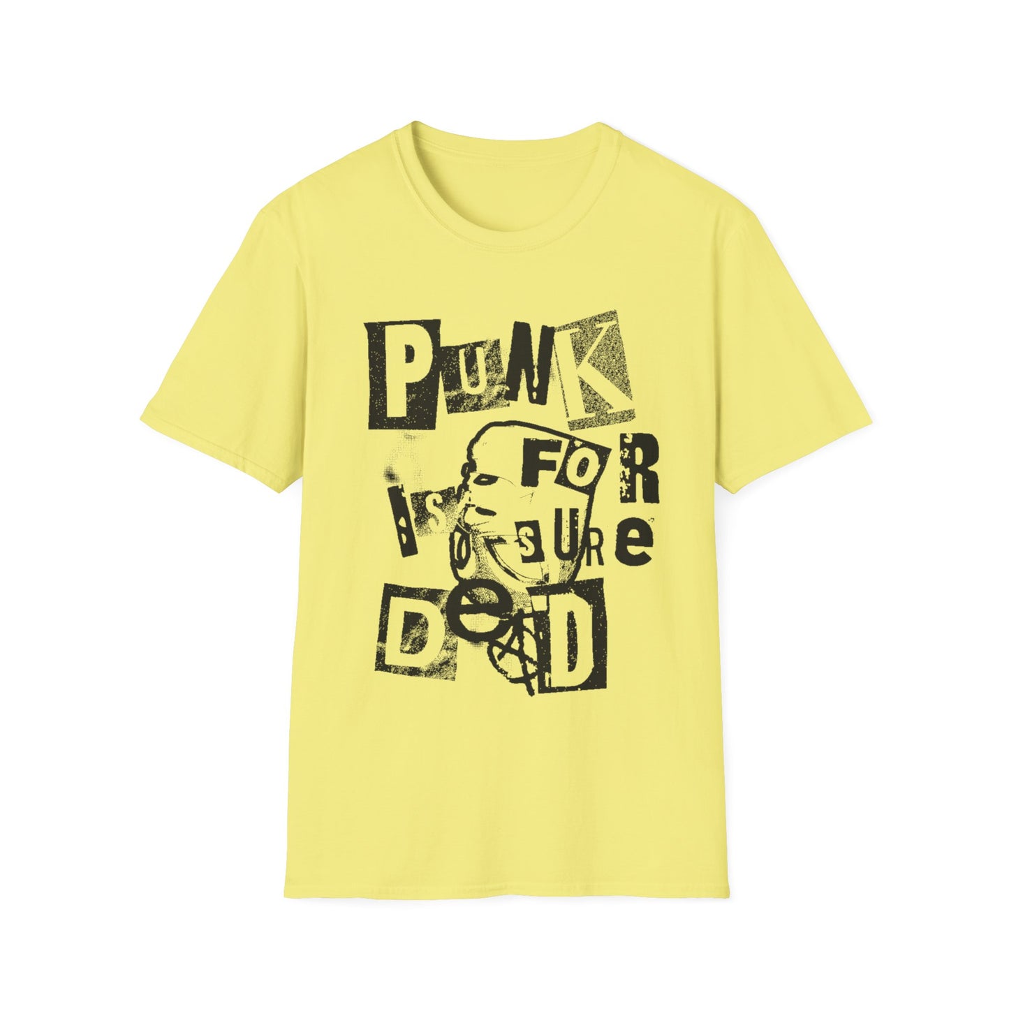 punk is for sure dead spray spaint style tshirt