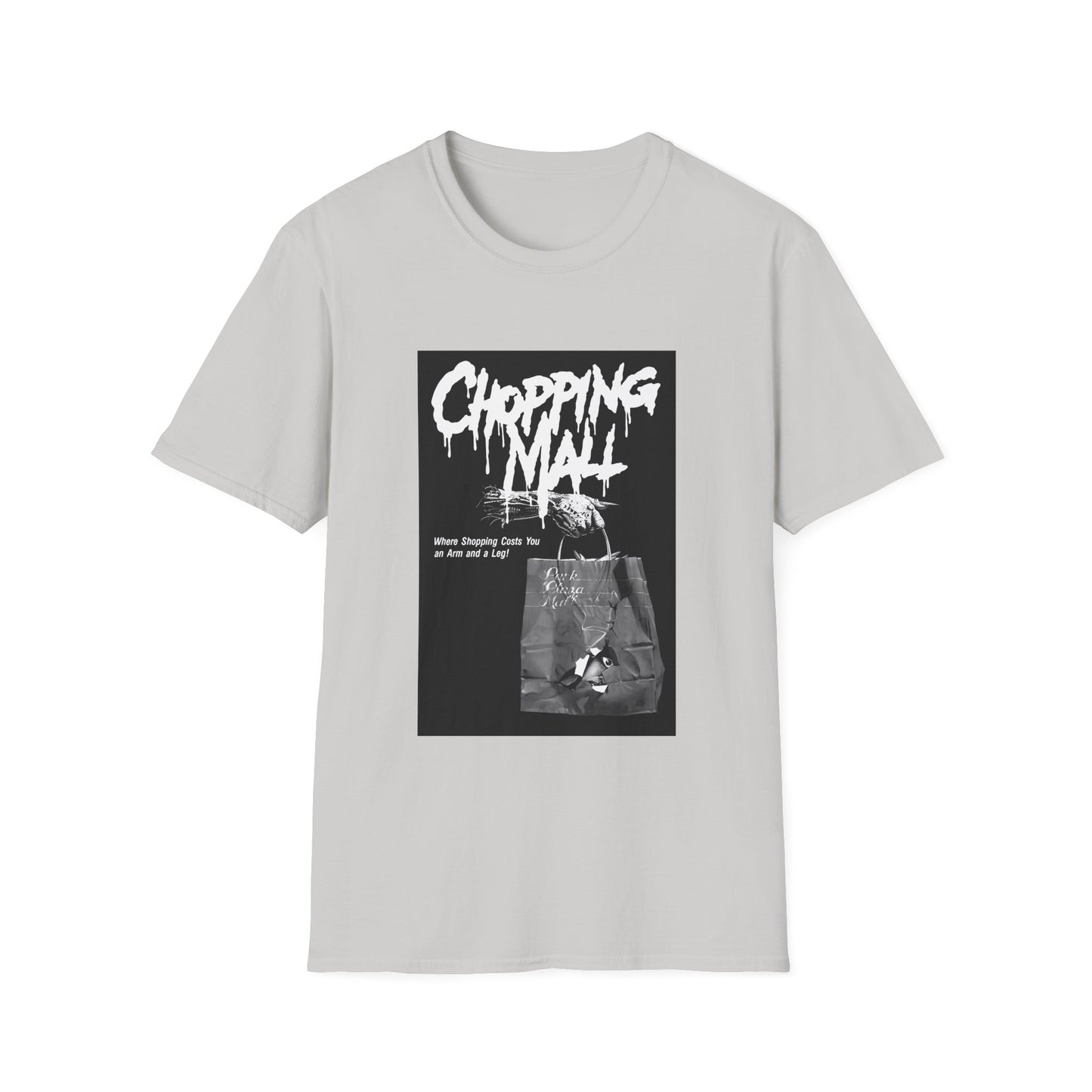 chopping mall 1986 poster black and white tshirt