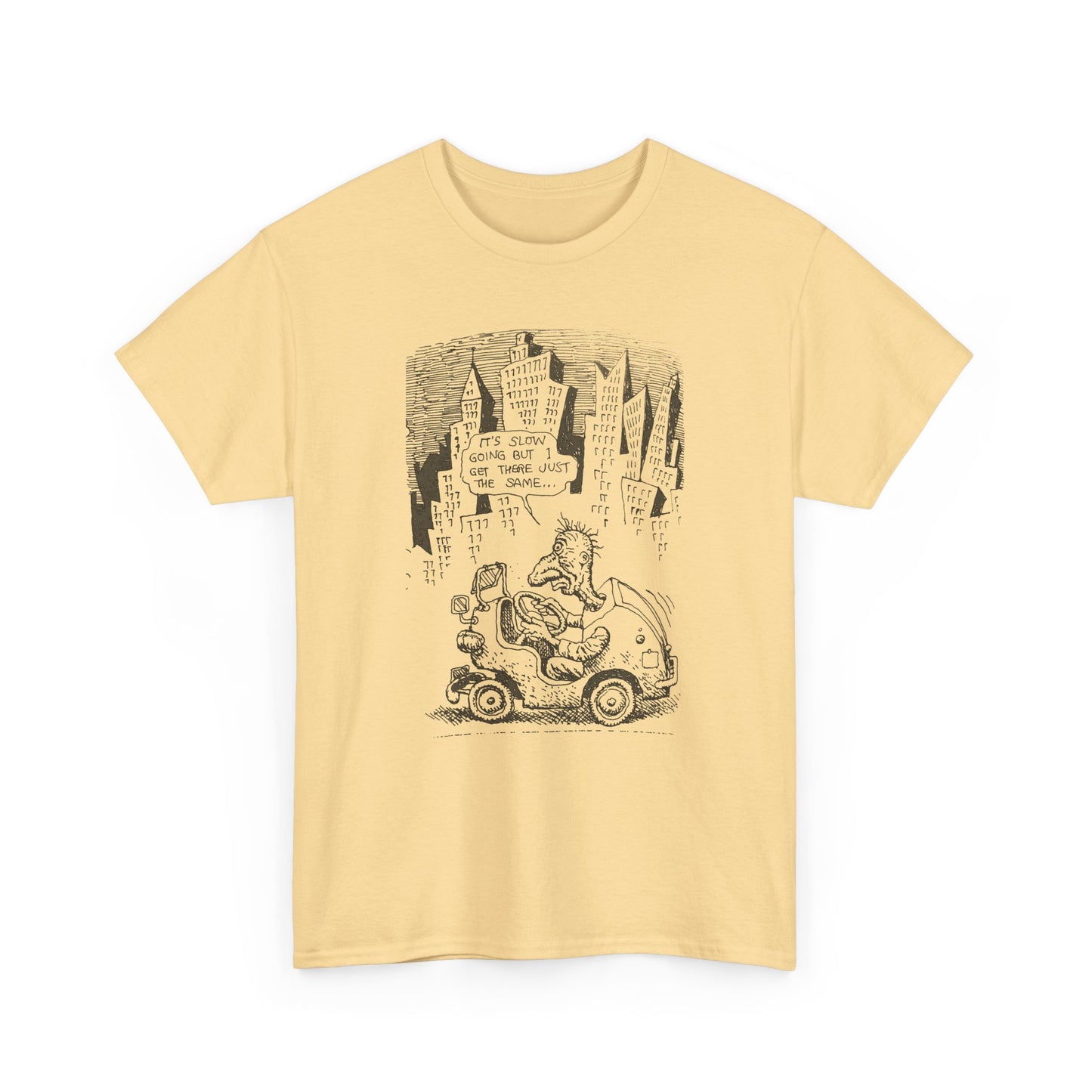 r. crumb slow going illustration tshirt