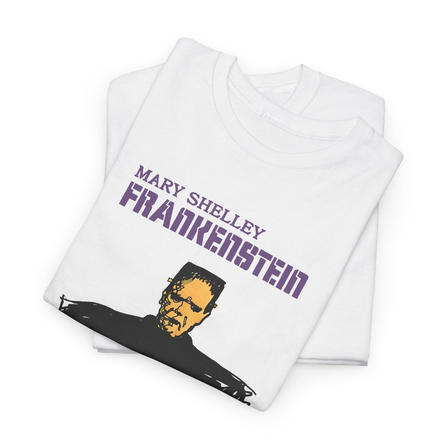 1970s italian book cover for mary shelley's 1818 gothic novel frankstein tshirt