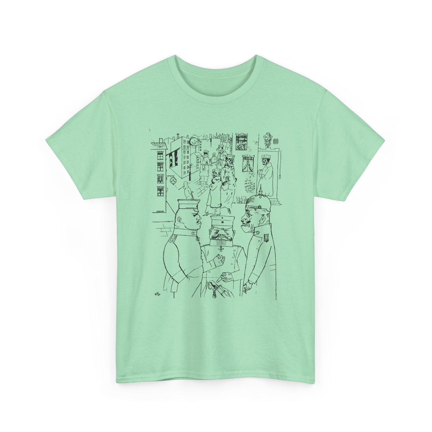 1919 george grosz lithograph "the pimps of death" tshirt