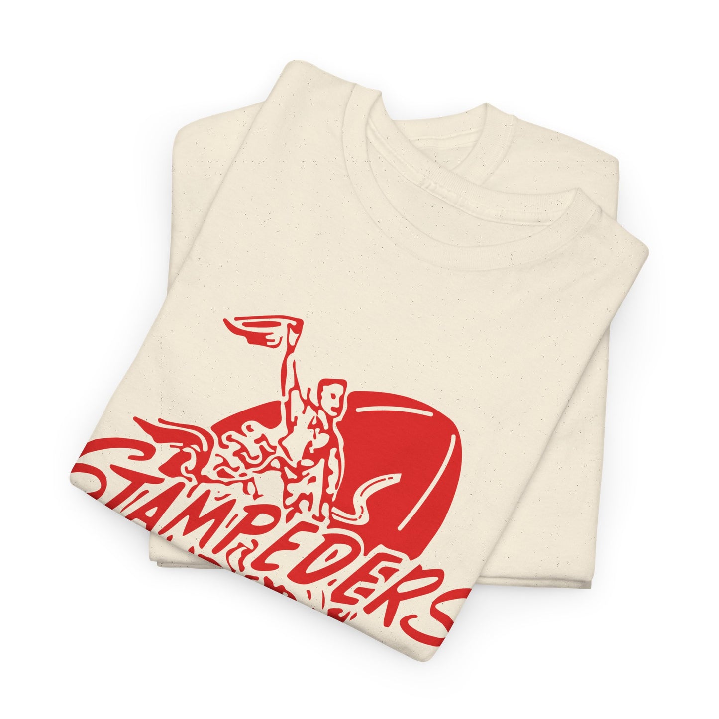 cfl calgary stampeders 1945 to 1971 vintage logo repdroduction tshirt