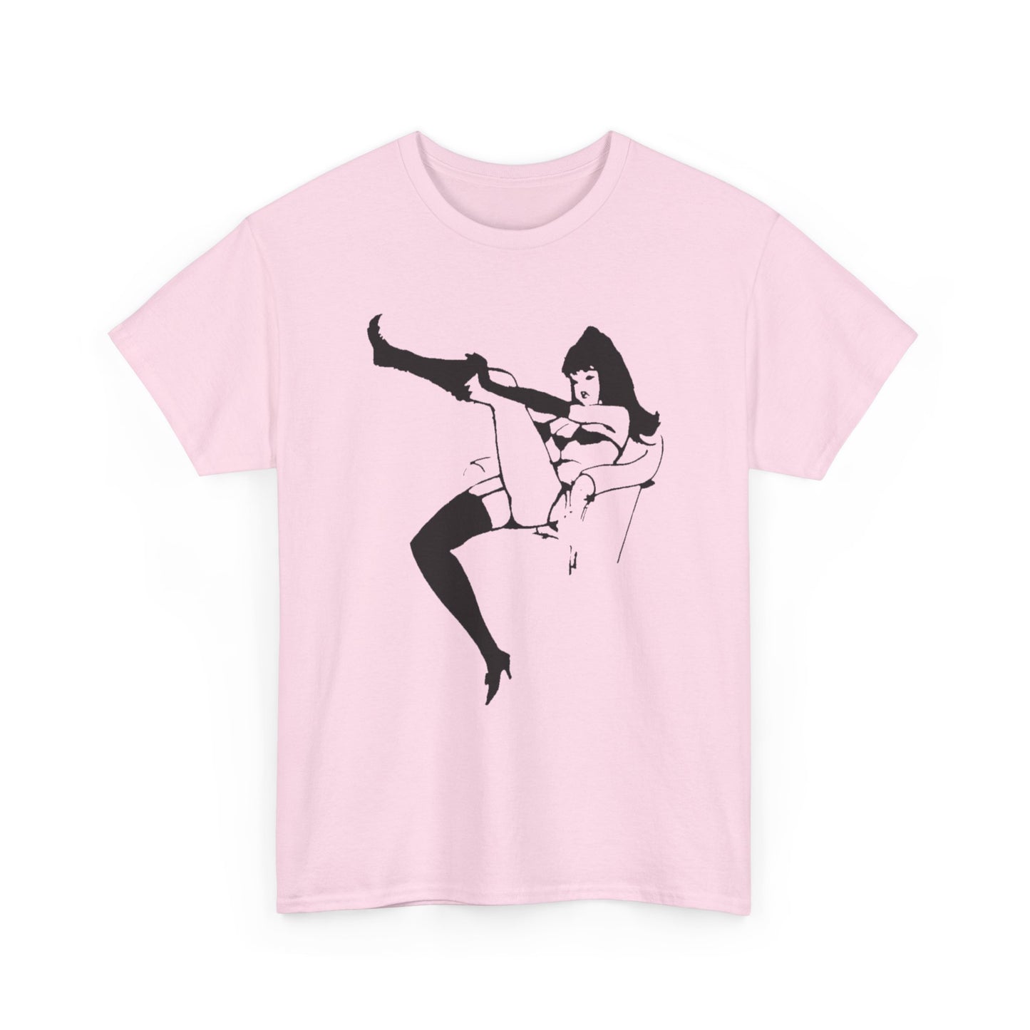 old tattoo flash art burlesque lady tshirt