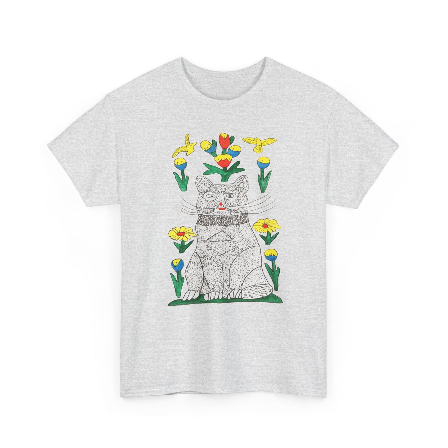 1970s cat painting by canadian folk artist joseph sleep custom edit tshirt