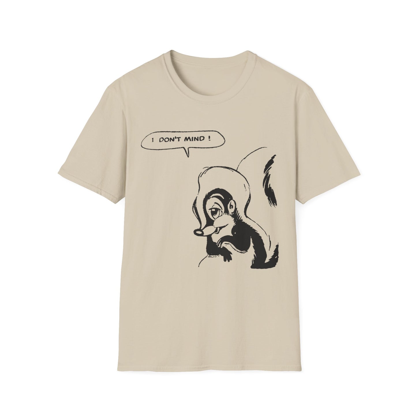i don't mind cartoon skunk from old comic book tshirt