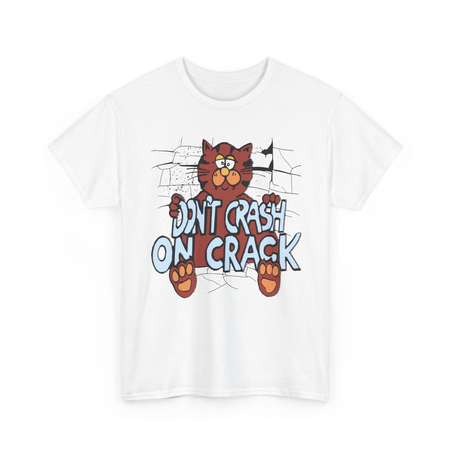 vintage graphic don't crash on crack cat custom edit tshirt