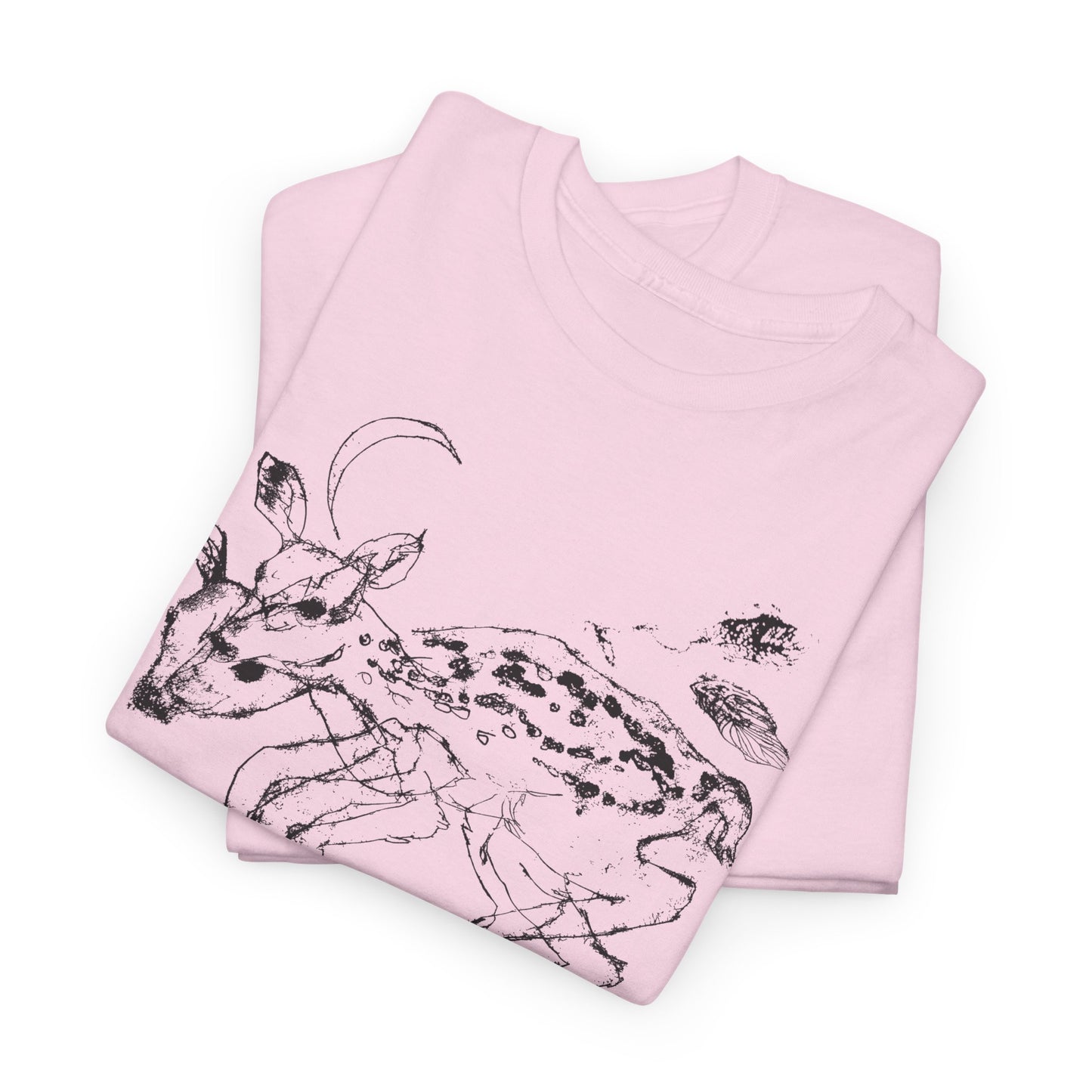 weird deer illustration custom edit tshirt