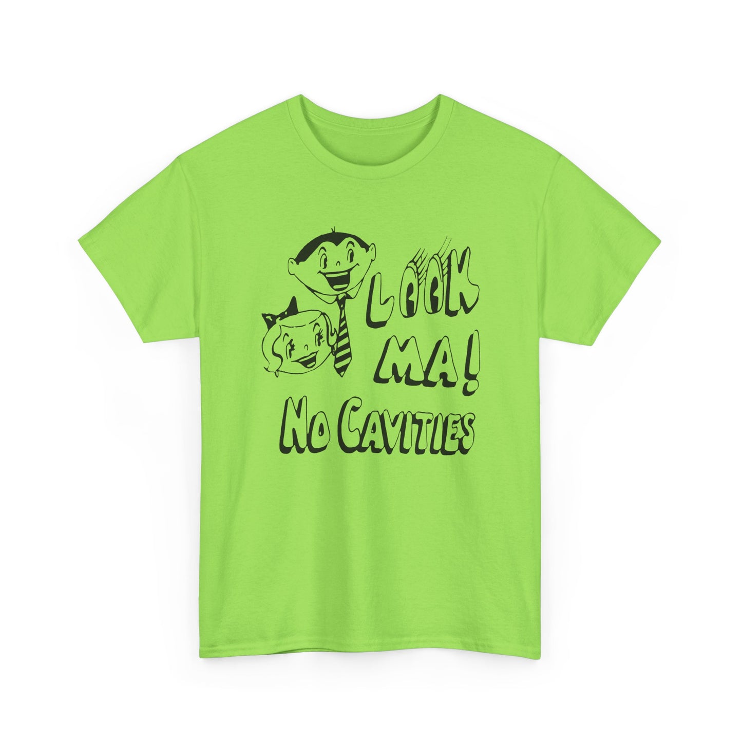 vintage look ma! no cavities reproduction tshirt