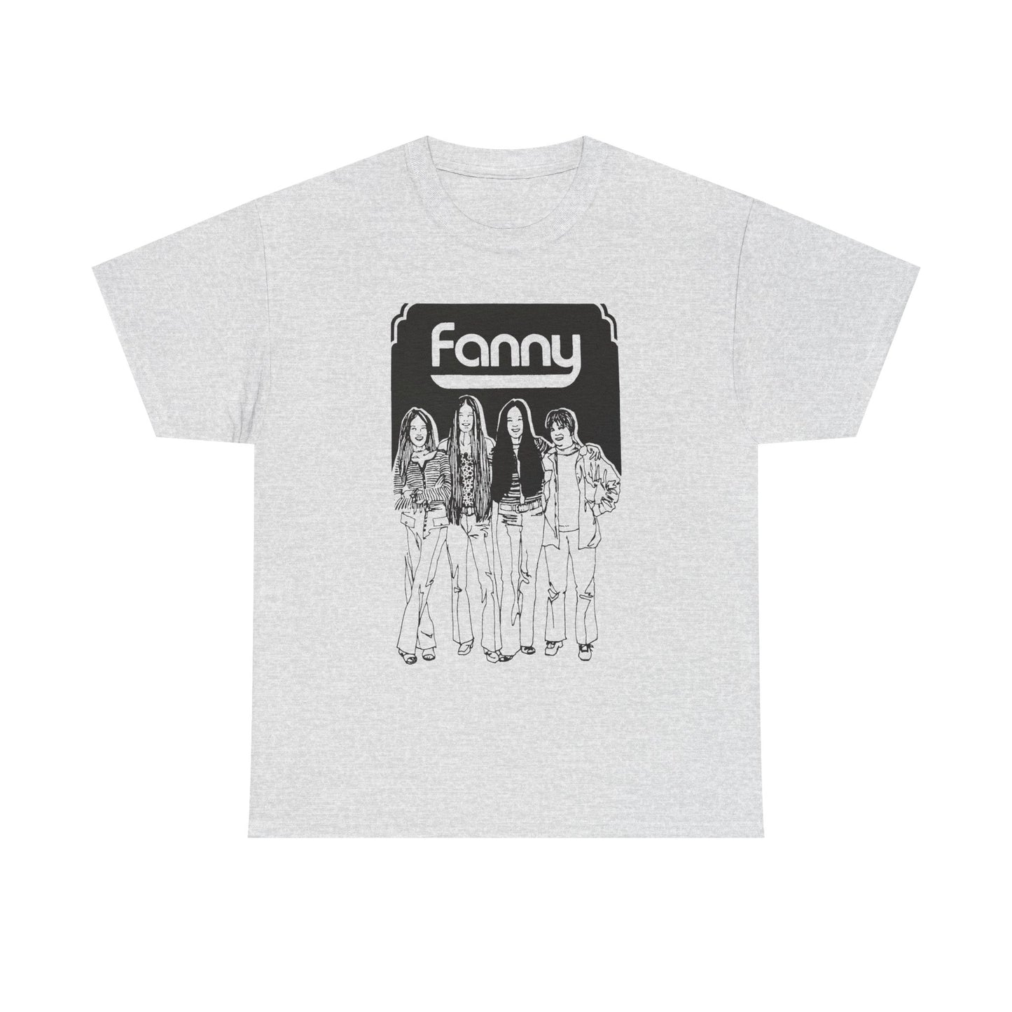1970s rock n roll band fanny show poster tshirt