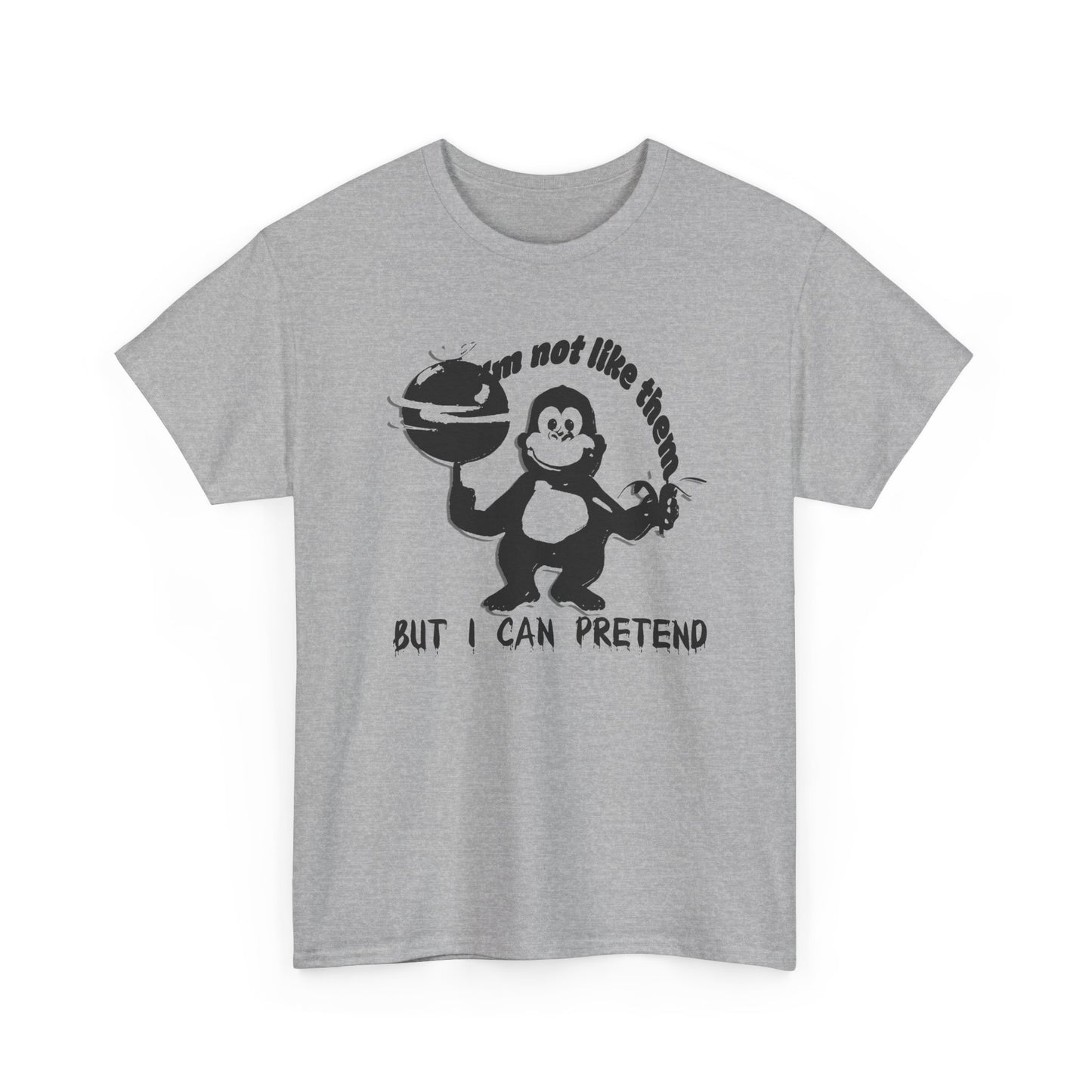 incredible graphic design bonzibuddy dumb i'm not like them but i can pretend stencil variation tshirt
