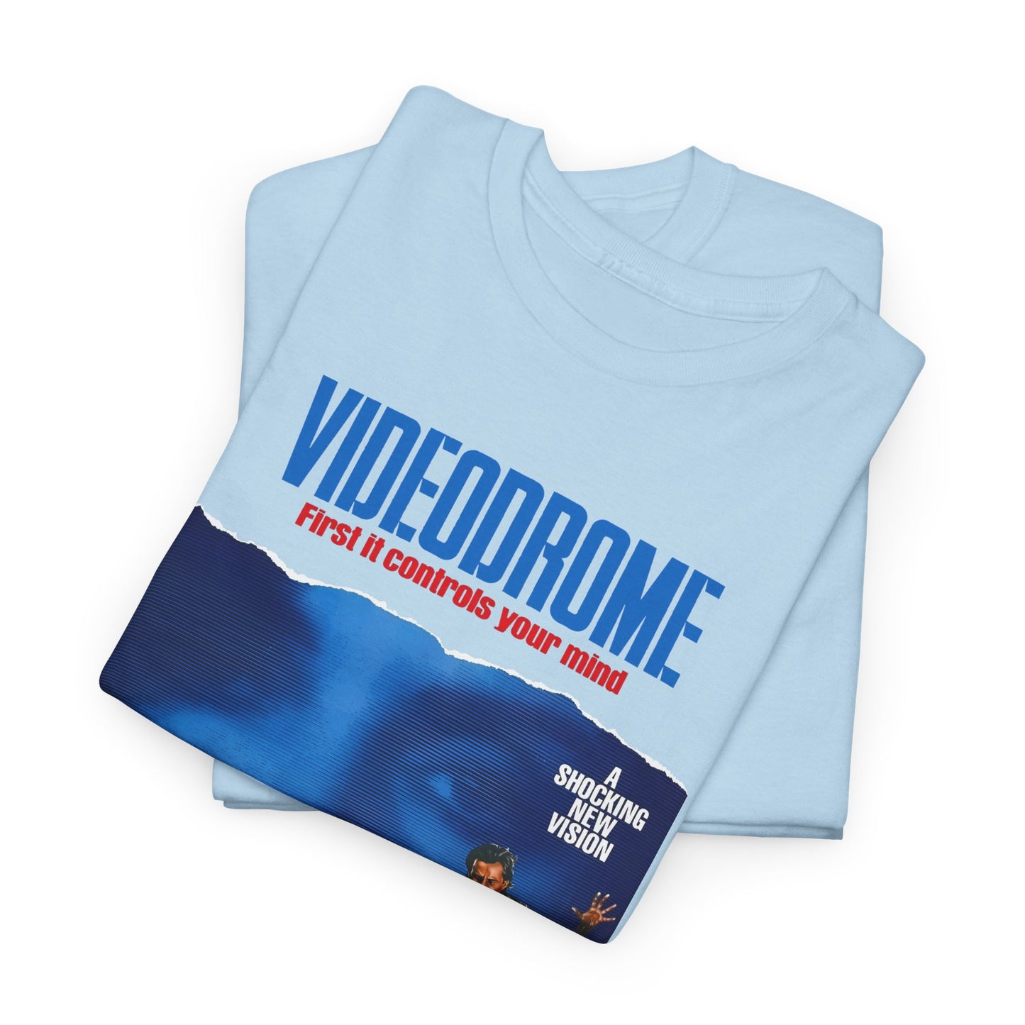 david cronenberg's videodrome 1983 alternate movie poster reproduction tshirt