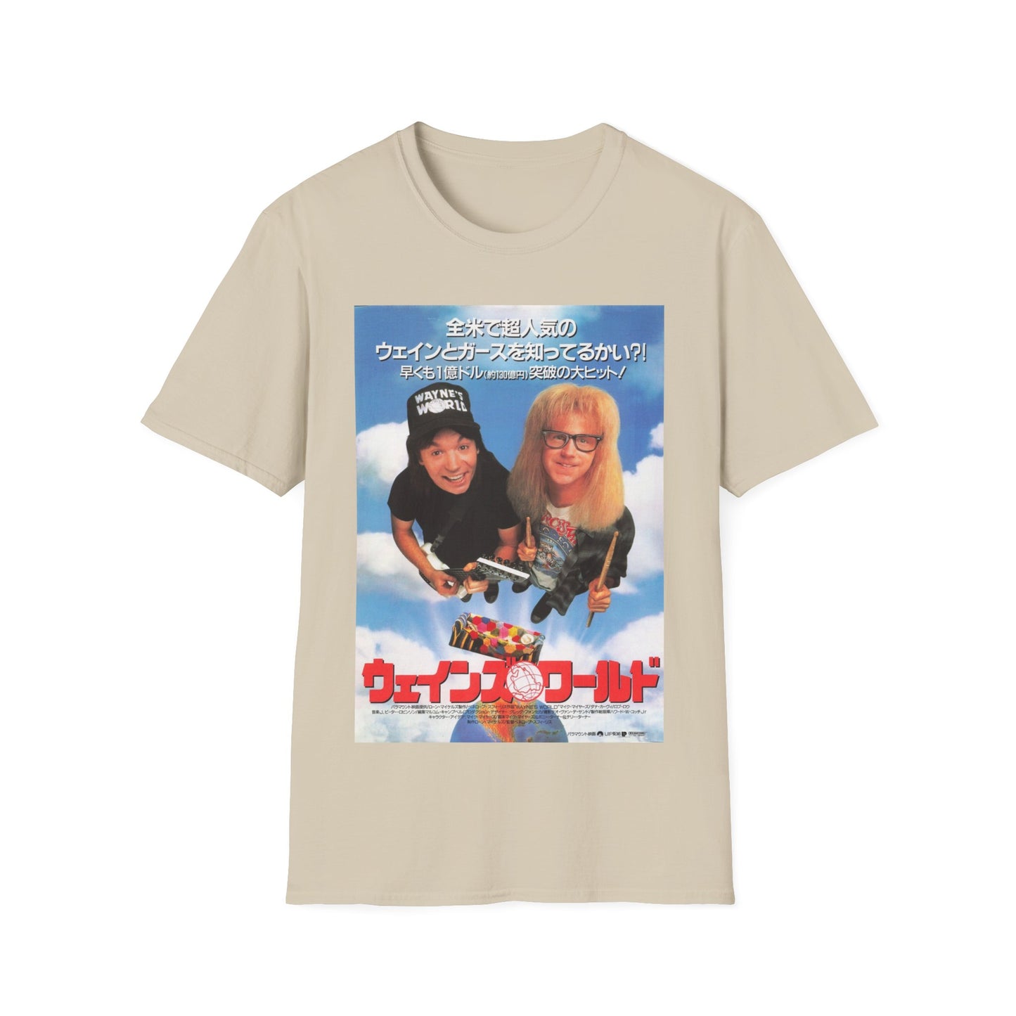 wayne's world japanese movie poster tshirt