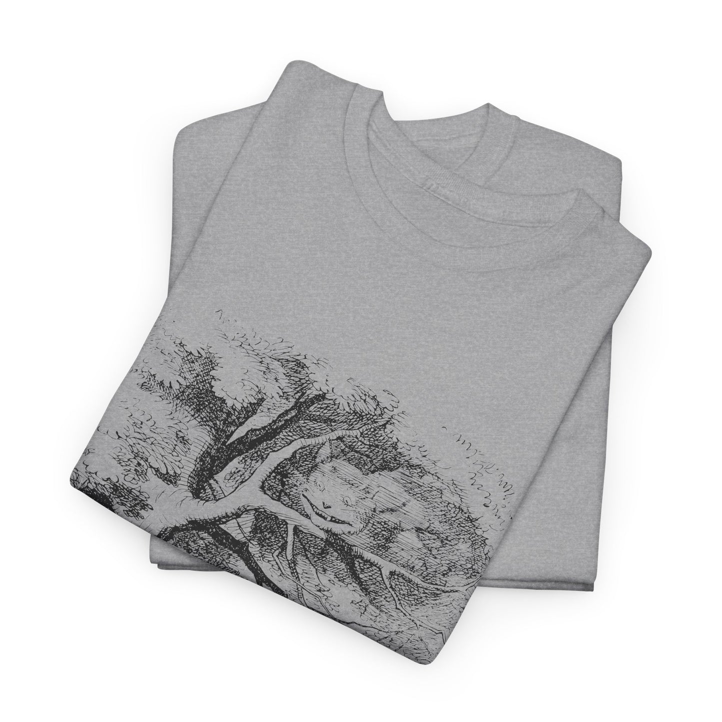 1865 alice's adventures in wonderland illustration by john tennial cheshire cat tshirt