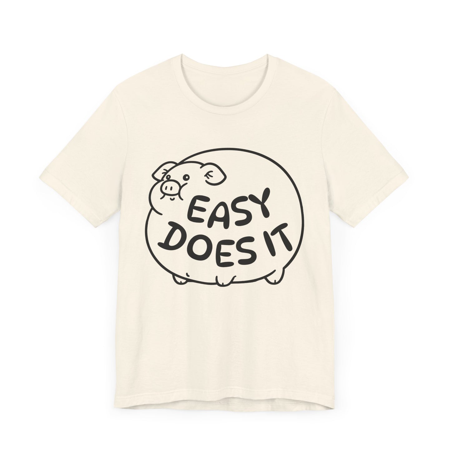 easy does it inflated pig tshirt