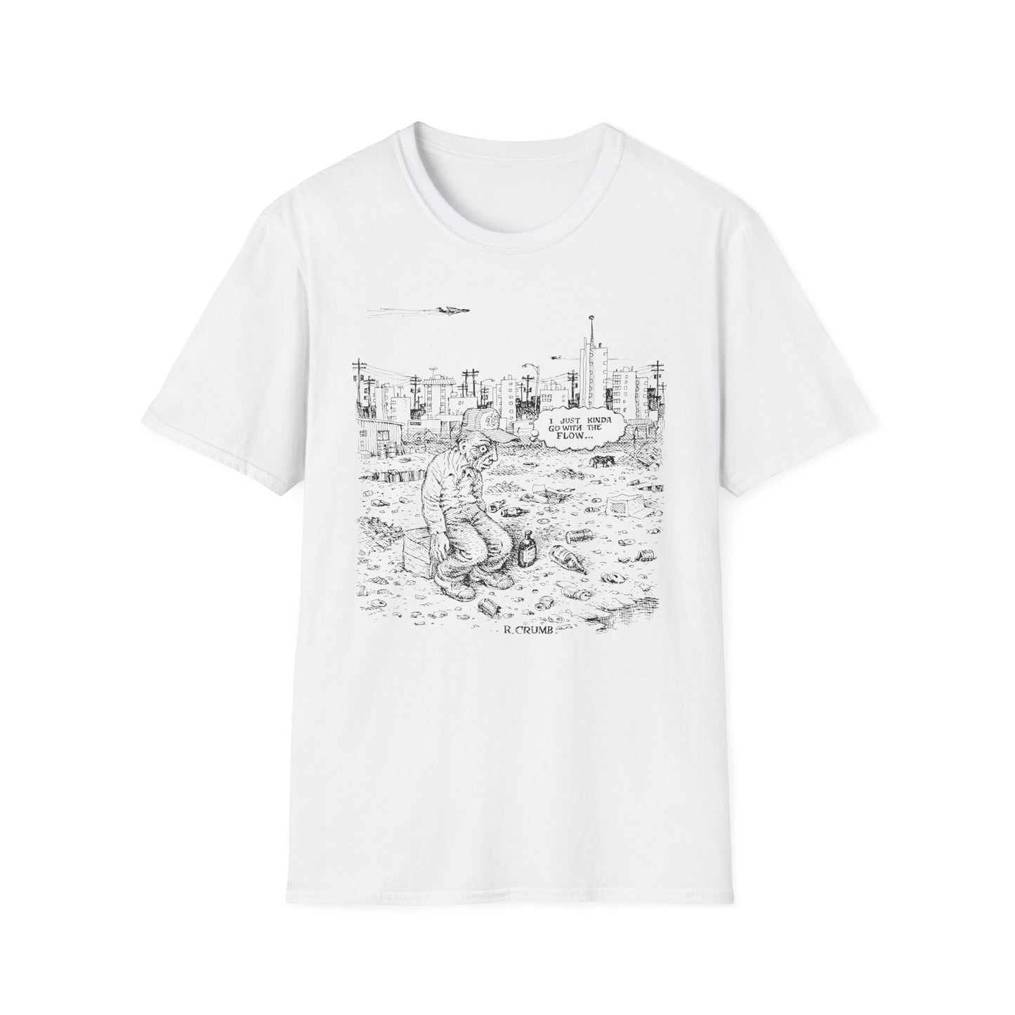 r. crumb i just kinda go with the flow 2 tshirt